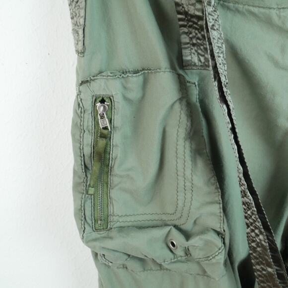 Vintage Y2K Abercrombie & Fitch Cargo Pants Size 10 Military Paratrooper Baggy - Picture 8 of 15